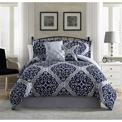 grey and navy duvet covers.